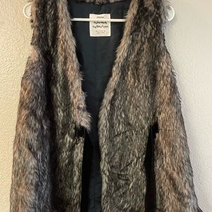 Zara girls fur vest